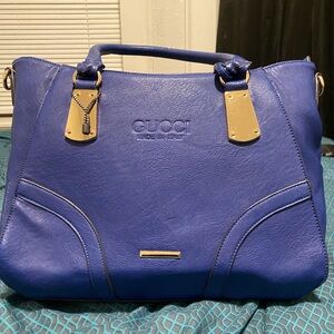 Source Unknown Blue Leather Tote Bag - Royal Blue